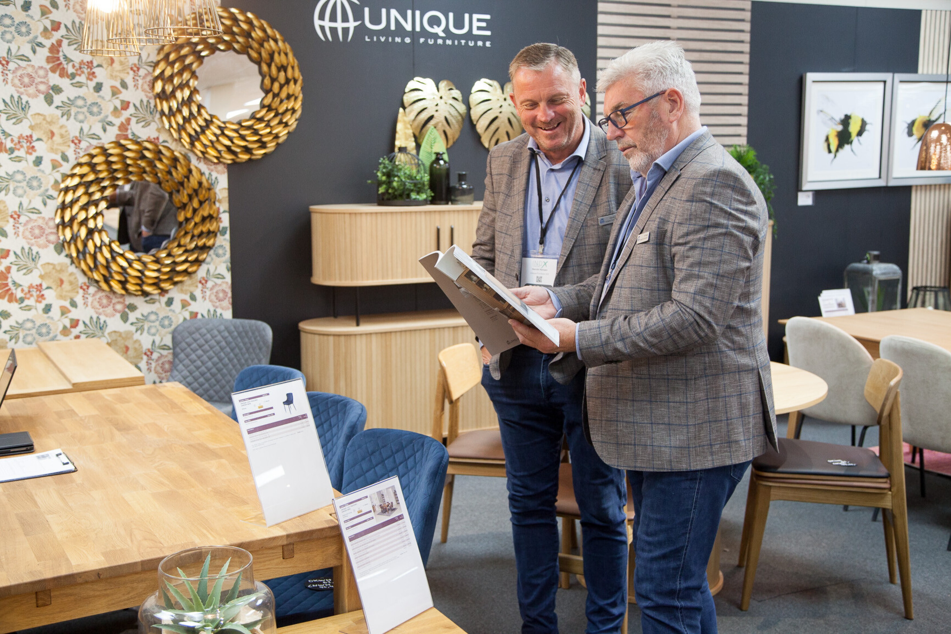 unique living furniture on display at birmingham trade show